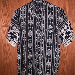Patterned button up shirt